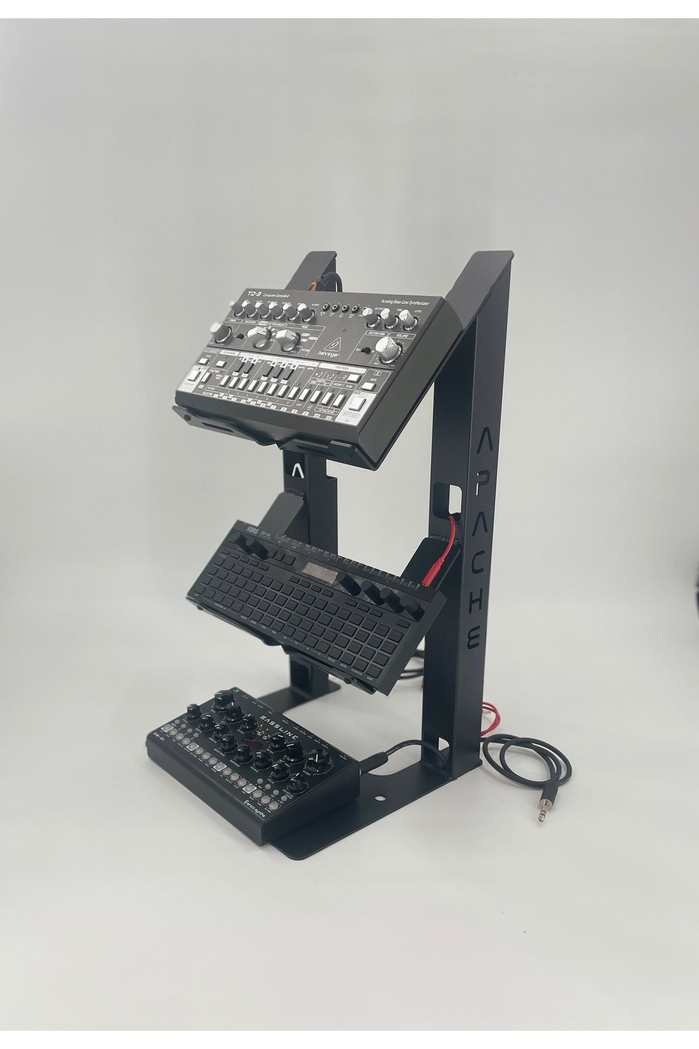 Two Tier Double Desktop Synth Drum Machine Sampler Music Gear Equipment Stand Two Tier Double Desktop Synth Drum Machine Sampler Music Gear Equipment Stand