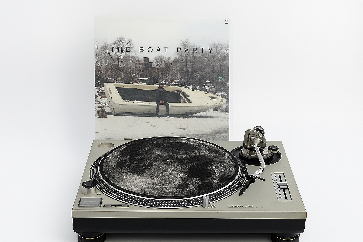 Apache Railgun Turntable-Mounted Record Stand