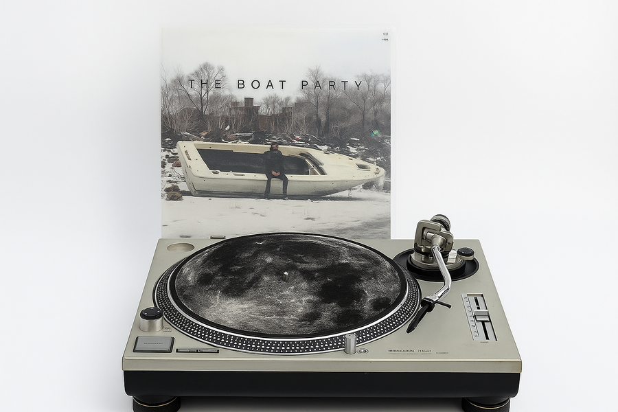 Apache Railgun Turntable-Mounted Record Stand