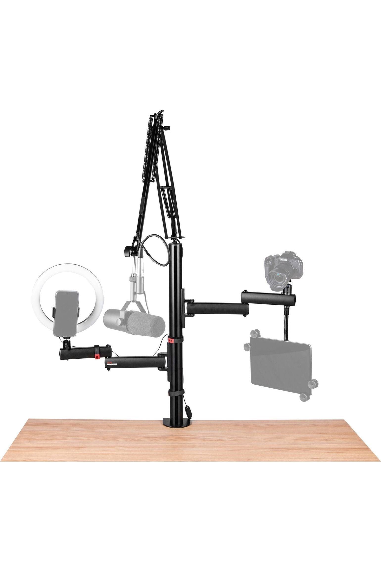 Gator All-In-One Content Creator Tree with Light, Mic & Camera Attachment