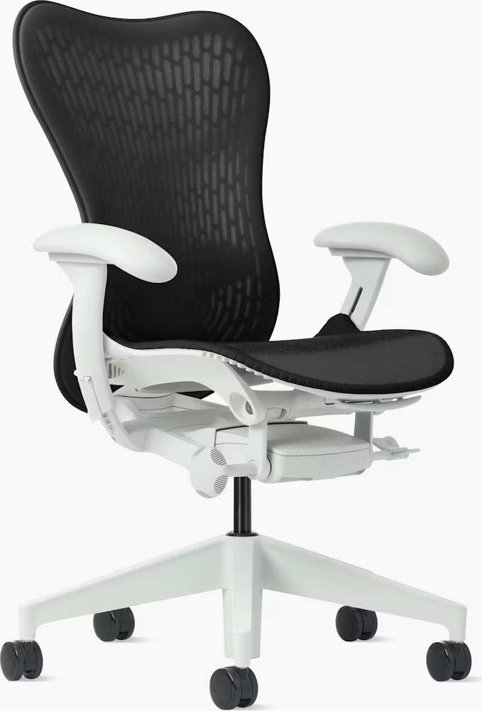 Herman Miller Mirra 2 Chair (W/ Butterfly Suspension, Adjustable Lumbar/Tilt/Seat Angle/Arms/Depth, and Multi-Floor Quiet-roll Caster )