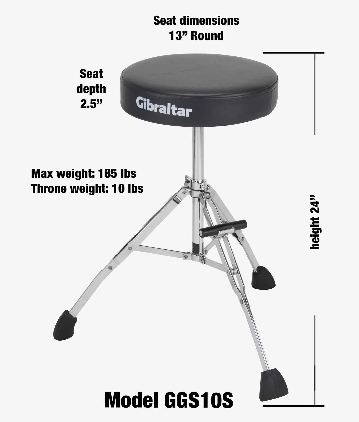 Gibraltar Compact Performance Stools with Footrest – Short