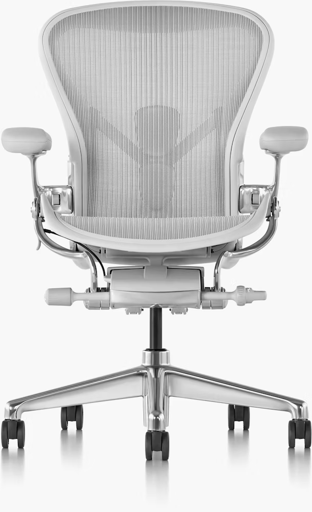 Herman Miller Aeron Chair (Posturefit SL, Adjustable Tilt/Angle/Arms, and  Multisurface Caster)